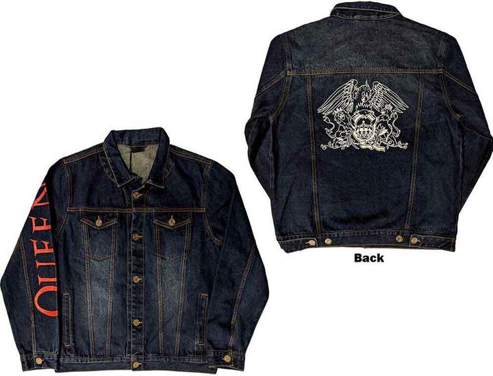 Queen White Crest Denim-Jacket