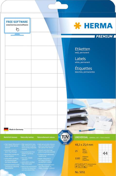 Actual product image HERMA Universal labels A4