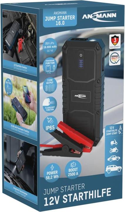 Actual product image Ansmann Jump Starter 16.0 (2500 A, 16000 mAh)