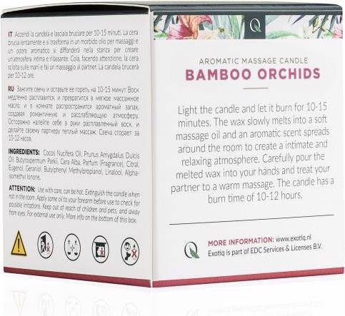 Image du produit Exotiq Bougie de massage Bamboe Orchidée 60g (60 ml)