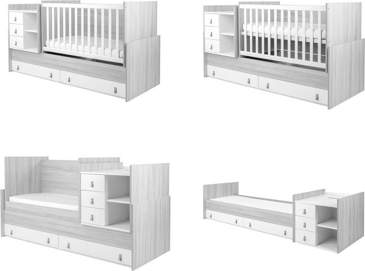 Actual product image Kikkaboo Babybett Lorena 4 in 1 Kommode (60 x 120 cm)