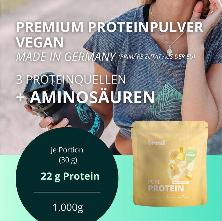 Produktbild Brandl-Nutrition Pure Protein Vegan (Banane, 1 Stk., 1000 g)