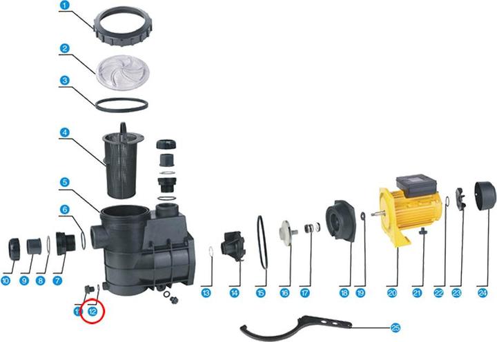 Actual product image SunSun Spare Part Swimming Pool Pump WilTec-550/750 Seal 3
