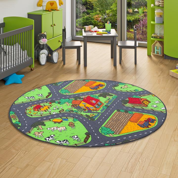 Immagine prodotto Snapstyle I bambini giocano alla fattoria di tappeti (133 x 133 cm)
