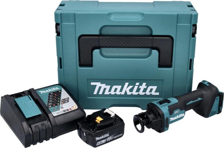 Actual product image Makita DCO 181 RG1J Battery rotary cutter 18 V 32000 rpm brushless + 1x battery 6,0 Ah + charger