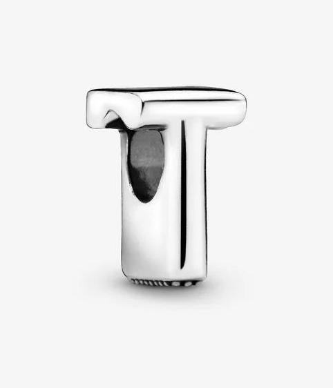 Actual product image Pandora Letter T Charm (Silver)
