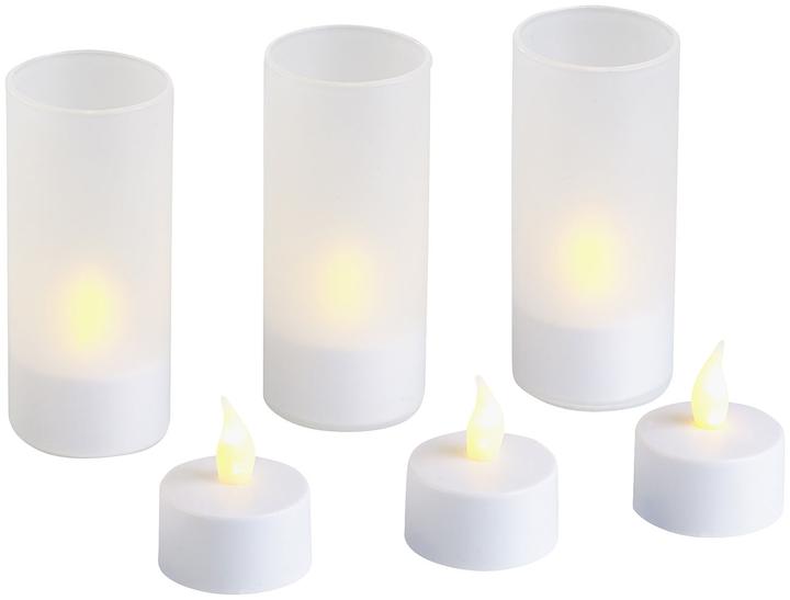 Image du produit Lunartec Bougies à réchaud LED rechargeables avec station de recharge (12 x)
