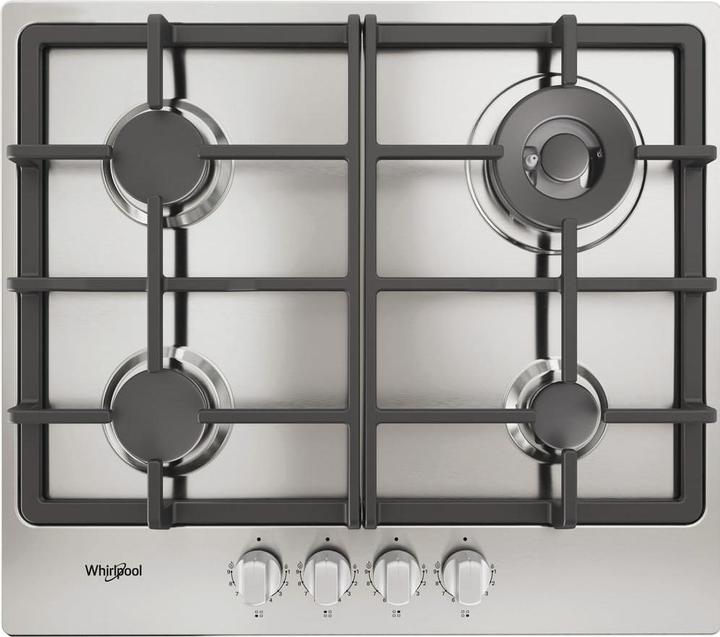 Image du produit Whirlpool TGML 661 IX R inox Intégré 58 cm Plaque de cuisson à gaz 4 zone(s)