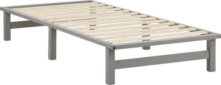 Produktbild Jamb Palettenbett Holzbett 90x200cm Massivholz Weiss (90 x 200 cm)
