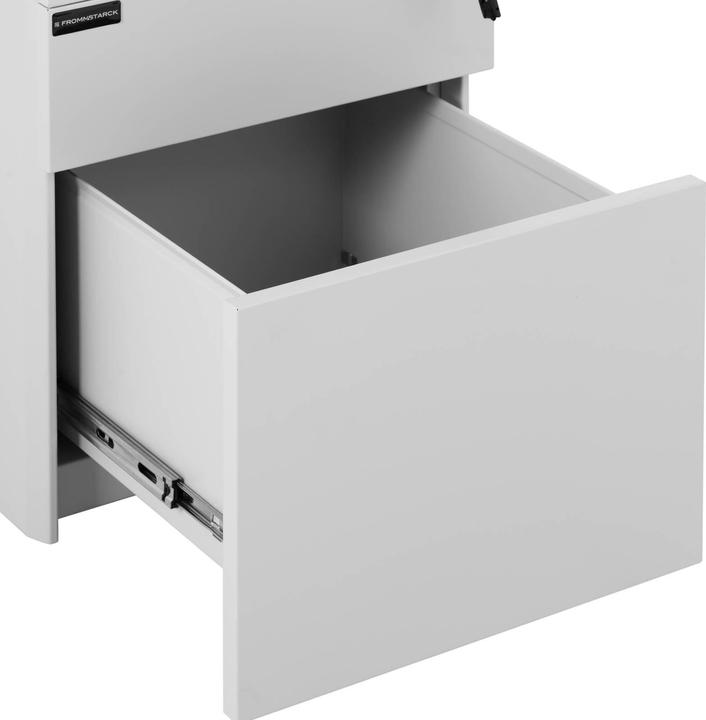 Produktbild Fromm & Starck Rollcontainer Schubladenschrank Metall Container 35 kg abschliessbar weiss