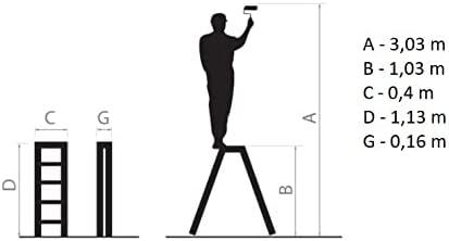 Produktbild Drabest Klappleiter, beidseitig 2x5 Stufen (Mehrzweckleiter)