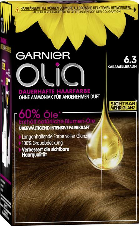 Garnier Olia, 6,3 caramel bronze, teinture pour cheveux (6,3 Bronze caramel)