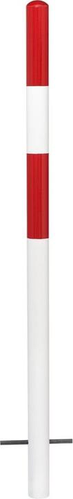 Produktbild Moravia MORION-Absperrpfosten Ø 76 mm Kunststoffbeschichtet rot-weiss, 0 Ösen