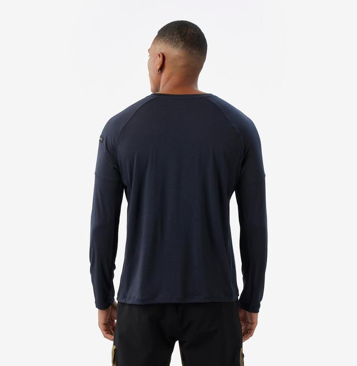 Image du produit Forclaz T-shirt manches longues en laine mérinos homme, Merino Resist bleu marine (M)