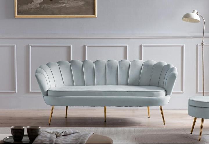 Produktbild SalesFever Muschelsofa 3-Sitzer silberblau (3-Sitzer)