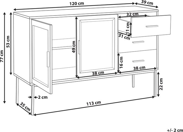 Produktbild Beliani Pasco (120 x 39 x 77 cm)