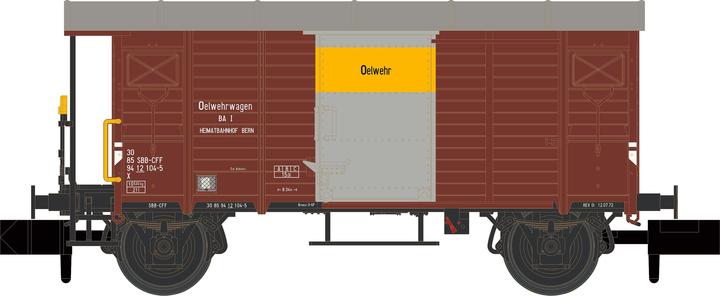 Produktbild Hobbytrain SBB gedeckter Güterwagen Ölwehr Ep. IV (Spur IV)