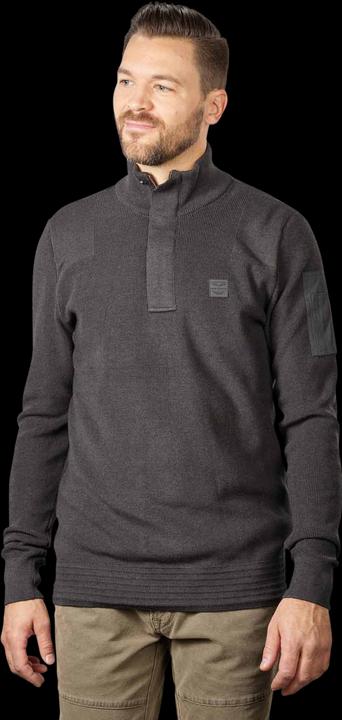 Pme Legend Half Zip Pullover Cotton Knit Antracite Melee