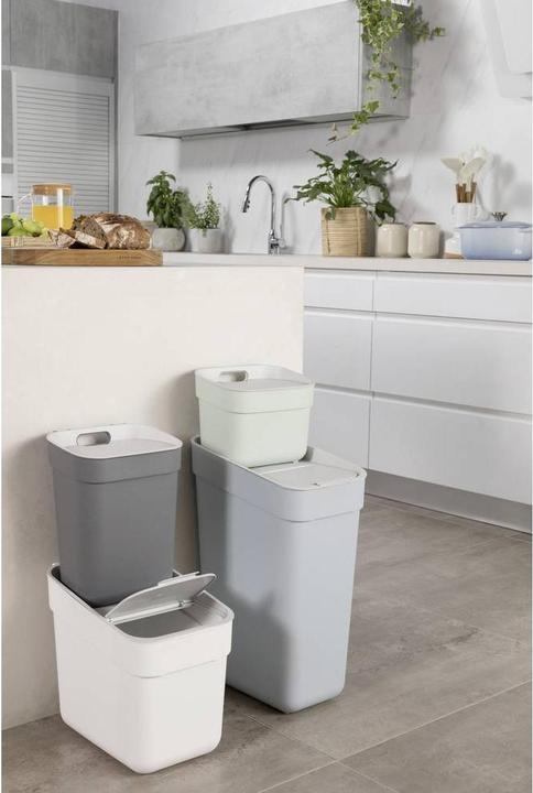 Image du produit Curver Ready to Collect 254718 Système de tri des déchets en plastique blanc, gris foncé, G (40 l)