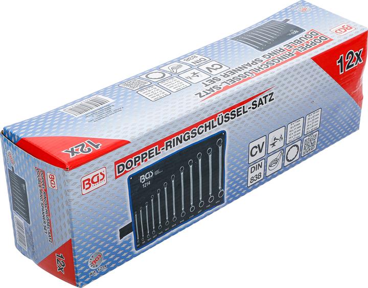 Actual product image BGS Set di 12 Chiavi a doppio anello, a gomito SW 6 x 7 - 30 x 32 mm ( 1214 ) (19 mm, 6 mm, 12 mm, 24 mm, 14 mm, 22 mm, 16 mm, 23 mm, 10 mm, 21 mm, 18 mm, 27 mm, 7 mm, 17 mm, 11 mm, 15 mm, 26 mm, 30 mm, 8 mm, 28 mm, 9 mm, 29 mm, 13 mm, 20 mm, 25 mm)