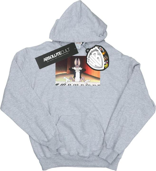 Actual product image Looney Tunes Mens Bugs Bunny Playing Piano Hoodie (XXL)