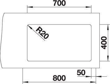 Productafbeelding Blanco ETAGON 700-U (73 cm, 46 cm)