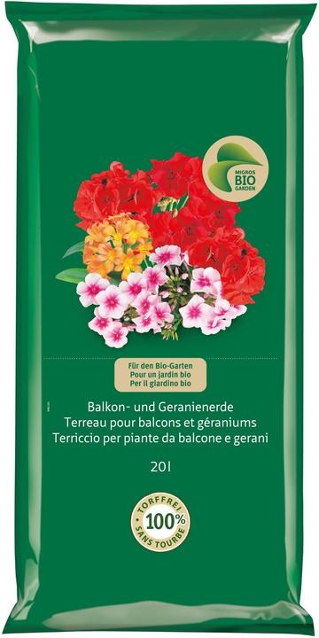 Produktbild Migros-Bio Garden Balkon- und Geranienerde (20 l, Erde ohne Torf)