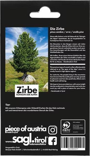 Immagine prodotto ZNatur Ciondolo in legno di pino svizzero per auto, ciondolo per profumo in legno, angelo custode No.14