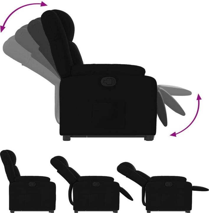 Actual product image VidaXL Recliner recliner reclining chair reclining chair black fabric