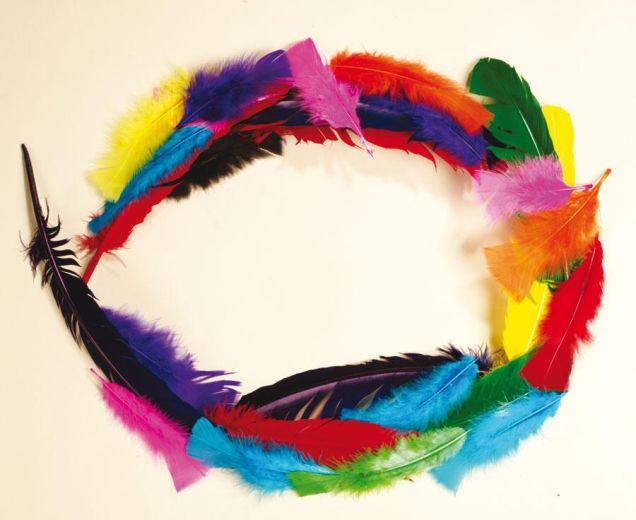 Actual product image Betzold Mixture fluffy feathers, about 320 pieces