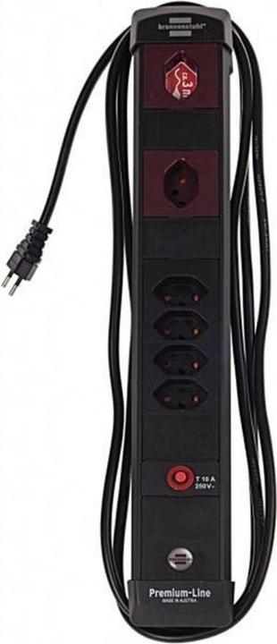 Image du produit Brennenstuhl Bande d'alimentation de ligne à haute tension (6 x, Type 13, 3 m)
