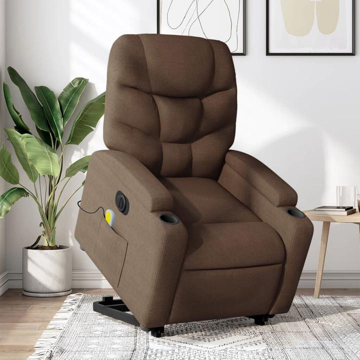 Actual product image VidaXL Electric massage chair with stand-up aid fabric