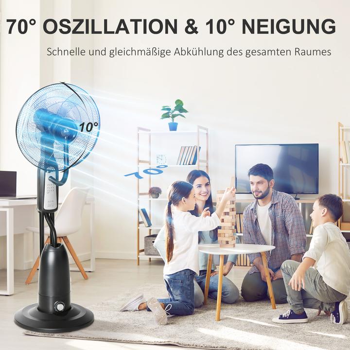 Immagine prodotto Homcom Ventilatore a piedistallo con spruzzatore d'acqua
