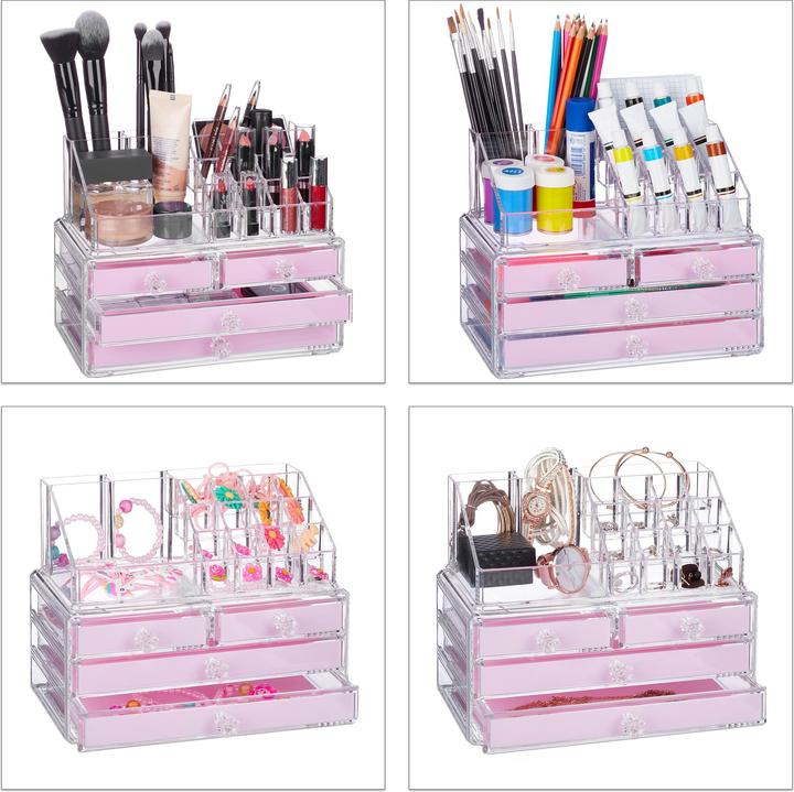 Image du produit Relaxdays Organisateur cosmétiques 4 tiroirs