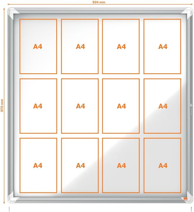 Actual product image Nobo Showcase with hinged door