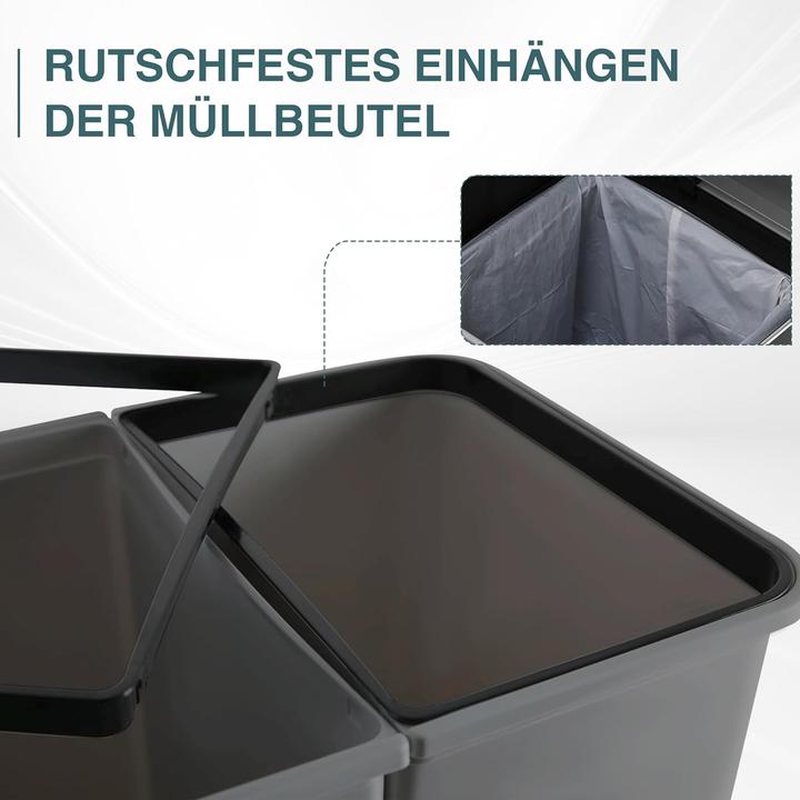 Produktbild Ribelli Duo Müllbehälter, Anthrazit (50 l)