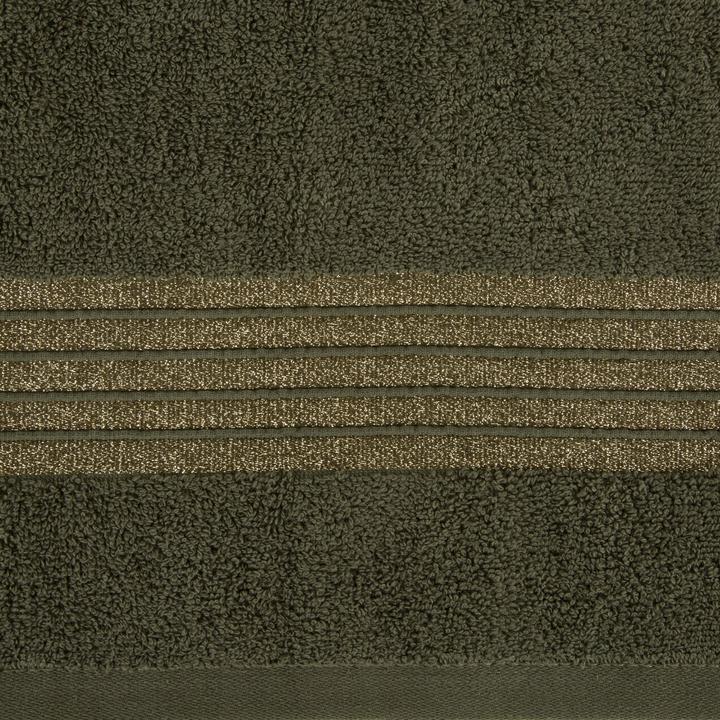 Actual product image Eurofirany Baumwolllila -Handtuch mit Stripphalter mit glänzendem Faden, 500 g/m2 50 x 90 cm (50 x 90 cm)