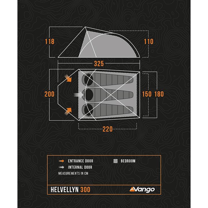 Produktbild Vango Helvellyn 300 (3.30 kg, 3 Personen)