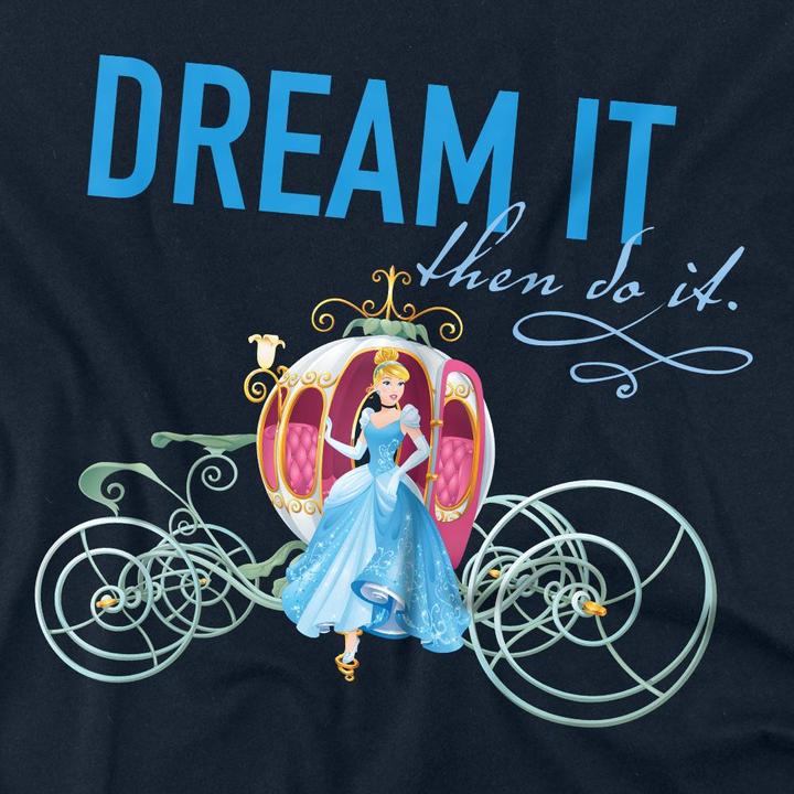 Actual product image Cinderella Unisex Adult Dream It, Then Do It Pumpkin Coach T-Shirt (XL)