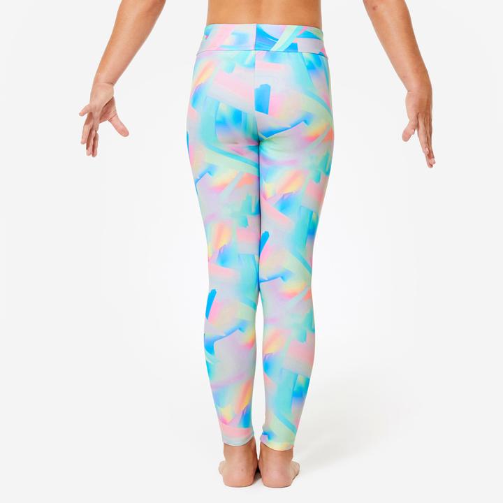 Actual product image Domyos Gymnastikhose Mädchen hohe Taille - weiss (130 C)
