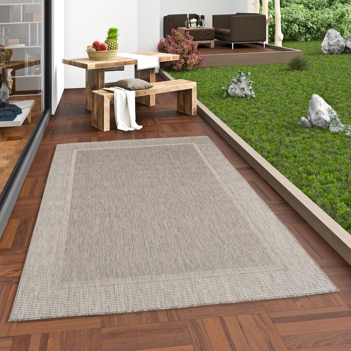 Immagine prodotto Pergamon Tappeto per interni ed esterni Nature Valencia Border (140 x 200 cm)