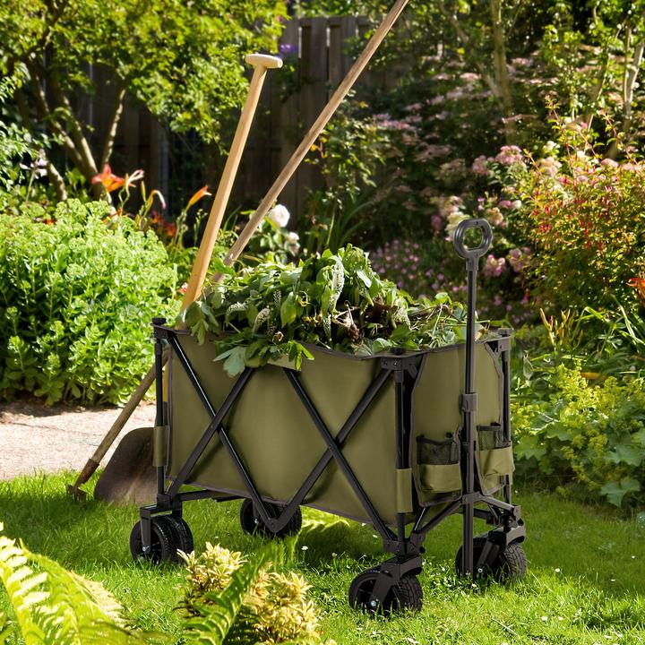 Produktbild Outsunny Bollerwagen mit Seitentasche (100 kg)