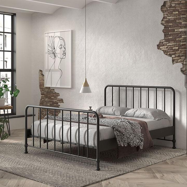 Immagine prodotto Vipack Letto Bronxx Nero Opaco 160X200Cm (160 x 200 cm)