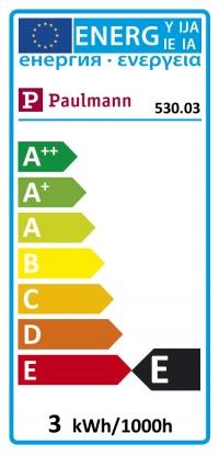 Label énergétique Paulmann Cosylight (E14, 3 W, 1 lm, 1 x)