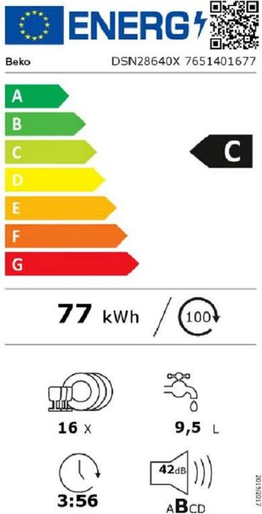 Energy Label Beko DSN28640X