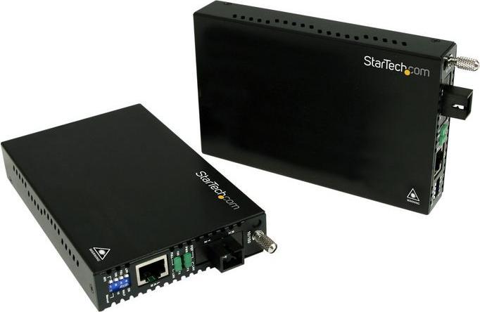 Produktbild StarTech 10/100 Mbit/s Ethernet LWL / Glasfaser Single Mode WDM Medienkonverter Kit SC 20 km - 100Base-FX