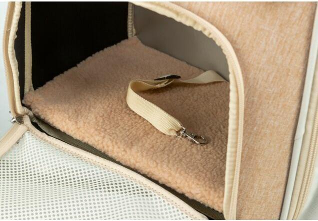 Immagine prodotto Trixie Zaino porta animali Willow beige/marrone (Gatto, Cane, Riflettori, Traspirante)