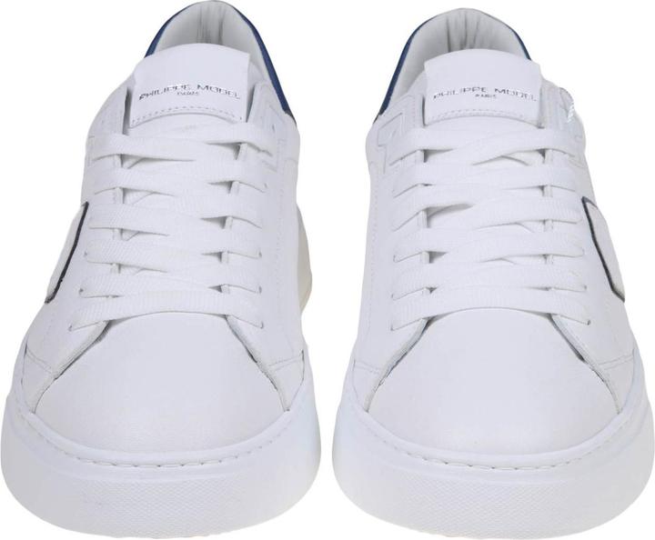 Produktbild Philippe Model temple sneakers in white/blue leather (42)