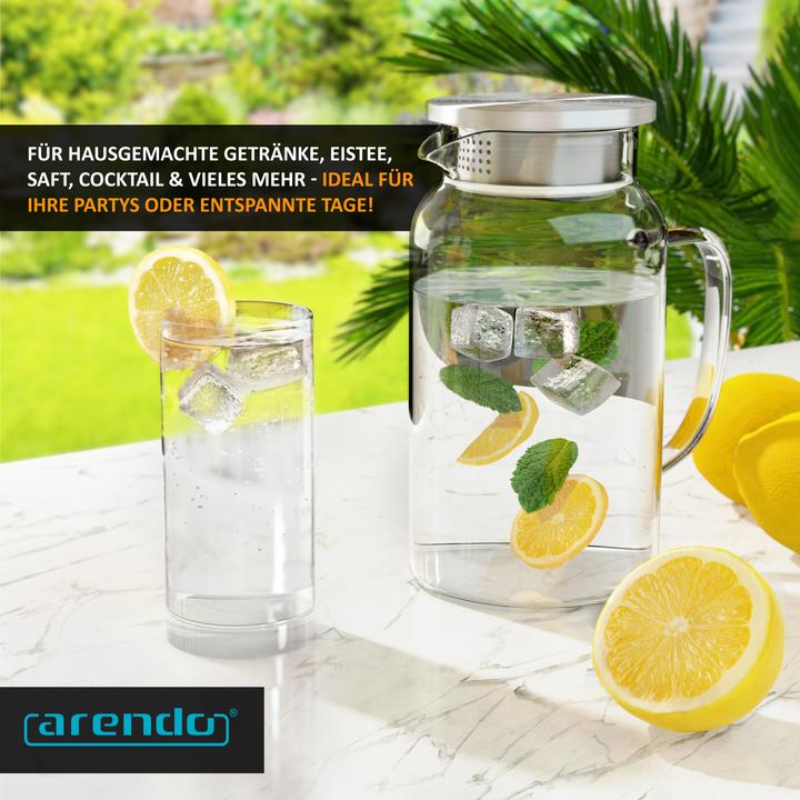 Produktbild Arendo Glaskaraffe mit Deckel (1.40 l)