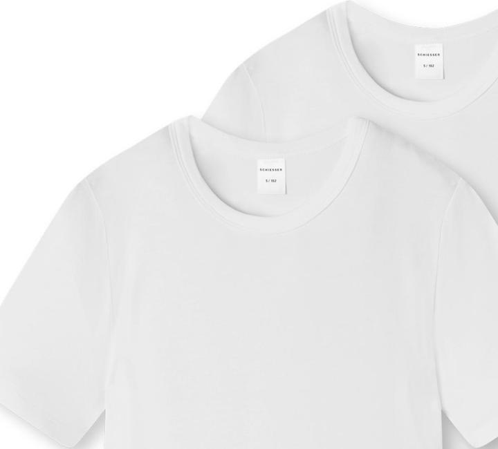 Actual product image Schiesser Pack of 6 Teens Boys - 95/5 Organic Cotton T-Shirt / Undershirt (152)